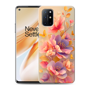 Силиконовый чехол на OnePlus 8T с принтом Цветы и бабочки