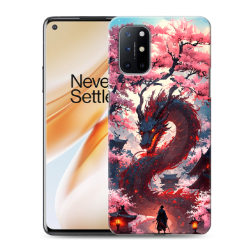 Силиконовый чехол на OnePlus 8T с принтом Дракон Японский
