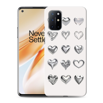 Силиконовый чехол на OnePlus 8T с принтом Y2K сердечки