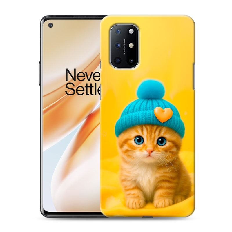 Силиконовый чехол на OnePlus 8T с принтом Котенок в шапке Силиконовый чехол на OnePlus 8T с принтом Котенок в шапке