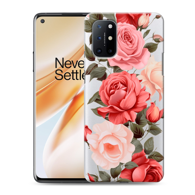 Силиконовый противоударный чехол на OnePlus 8T с принтом Розы Силиконовый противоударный чехол на OnePlus 8T с принтом Розы