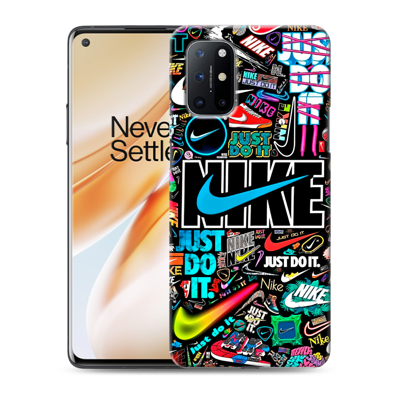 Силиконовый чехол на OnePlus 8T с принтом найк nike черный Силиконовый чехол на OnePlus 8T с принтом найк nike черный
