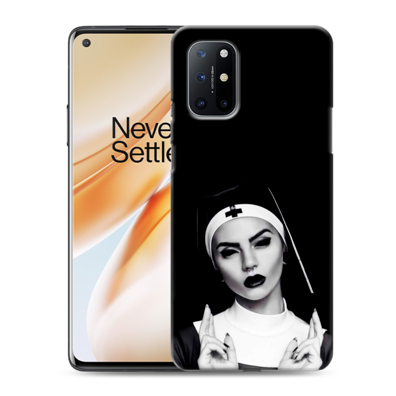 Пластиковый чехол на OnePlus 8T с принтом монашка Пластиковый чехол на OnePlus 8T с принтом монашка