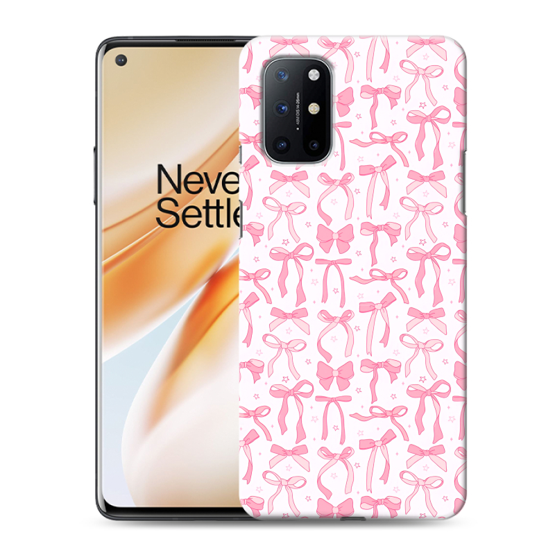 Силиконовый чехол на OnePlus 8T с принтом Розовые бантики Силиконовый чехол на OnePlus 8T с принтом Розовые бантики