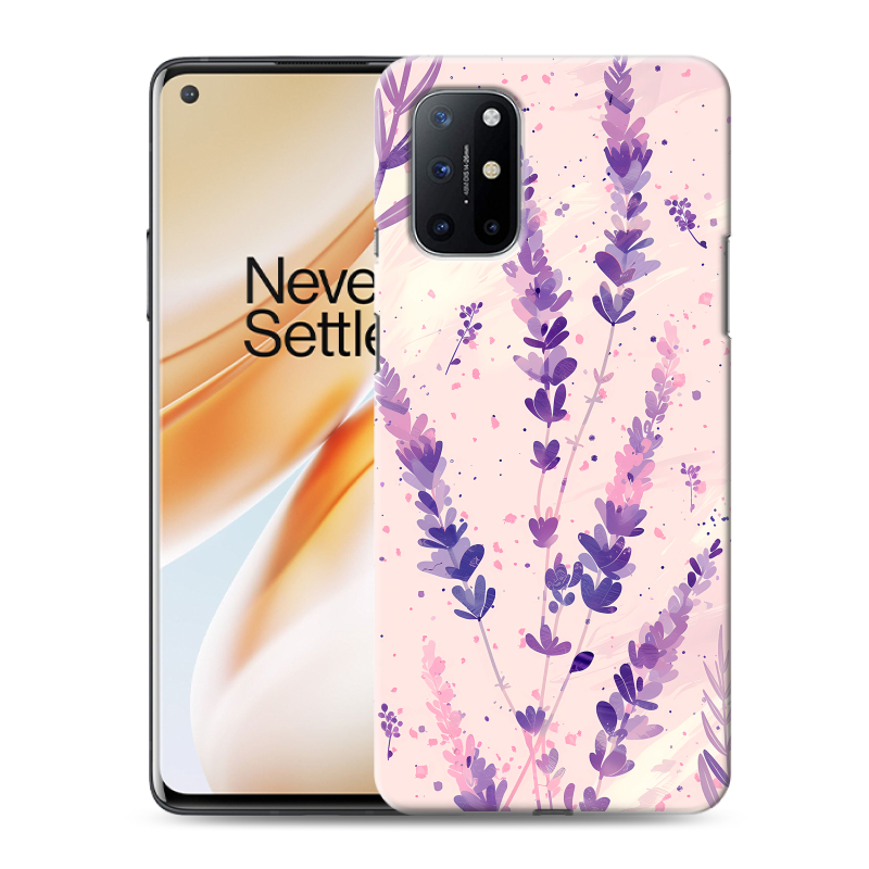 Силиконовый чехол на OnePlus 8T с принтом цветы лаванда Силиконовый чехол на OnePlus 8T с принтом цветы лаванда