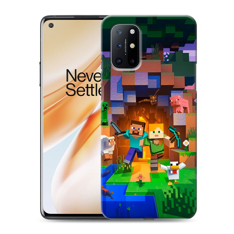 Силиконовый противоударный чехол на OnePlus 8T с принтом Майнкрафт Minecraft Силиконовый противоударный чехол на OnePlus 8T с принтом Майнкрафт Minecraft