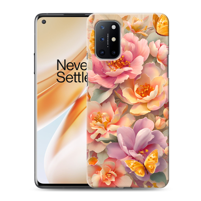 Силиконовый чехол на OnePlus 8T с принтом Цветы и бабочки Силиконовый чехол на OnePlus 8T с принтом Цветы и бабочки