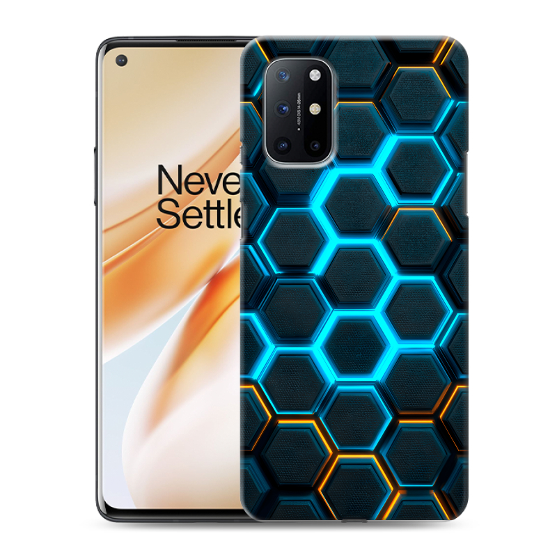 Силиконовый чехол на OnePlus 8T с принтом Неоновые соты Силиконовый чехол на OnePlus 8T с принтом Неоновые соты
