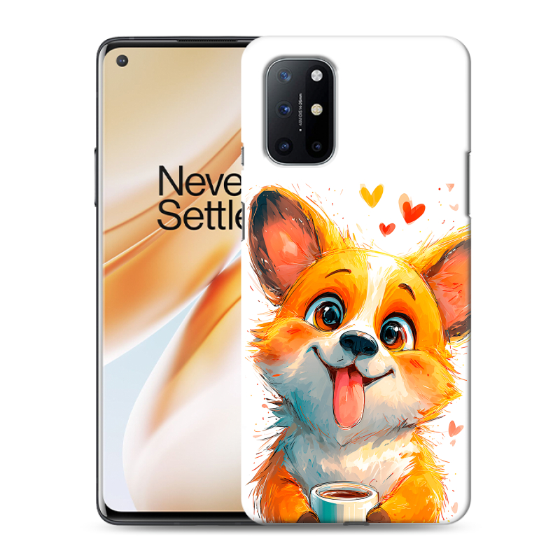 Силиконовый чехол на OnePlus 8T с принтом корги Силиконовый чехол на OnePlus 8T с принтом корги