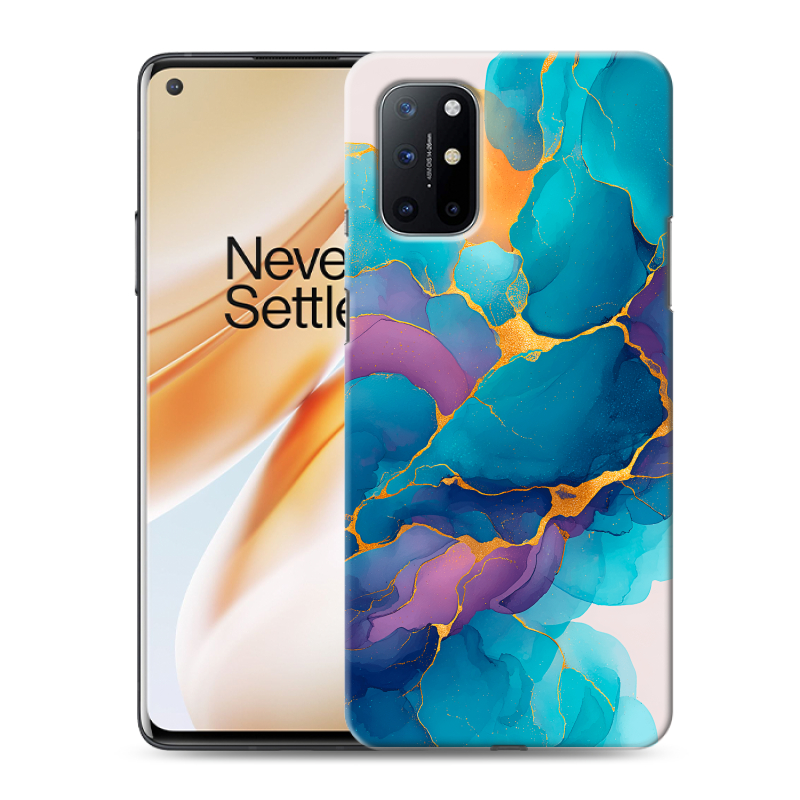Пластиковый чехол на OnePlus 8T с принтом Мрамор блестки Пластиковый чехол на OnePlus 8T с принтом Мрамор блестки