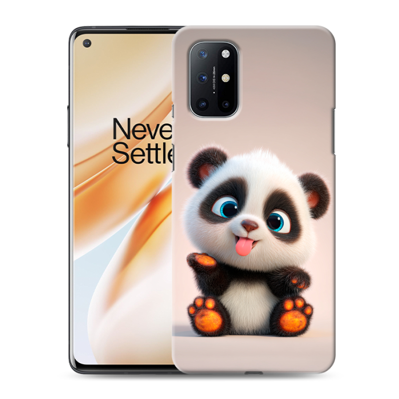Пластиковый чехол на OnePlus 8T с принтом милая панда Пластиковый чехол на OnePlus 8T с принтом милая панда