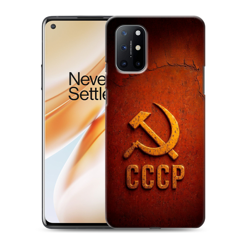 Силиконовый противоударный чехол на OnePlus 8T с принтом Флаг Герб СССР Силиконовый противоударный чехол на OnePlus 8T с принтом Флаг Герб СССР