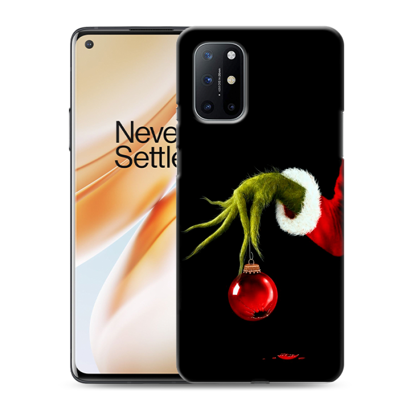 Силиконовый противоударный чехол на OnePlus 8T с принтом Новый год Гринч Силиконовый противоударный чехол на OnePlus 8T с принтом Новый год Гринч