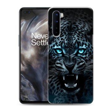 Силиконовый чехол на OnePlus Nord с принтом Темный леопард Силиконовый чехол на OnePlus Nord с принтом Темный леопард