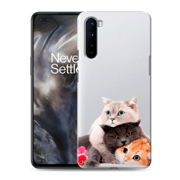 Силиконовый чехол на OnePlus Nord с принтом Кошки Силиконовый чехол на OnePlus Nord с принтом Кошки