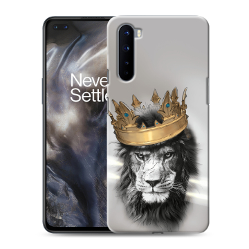 Силиконовый чехол на OnePlus Nord с принтом Лев с короной Силиконовый чехол на OnePlus Nord с принтом Лев с короной