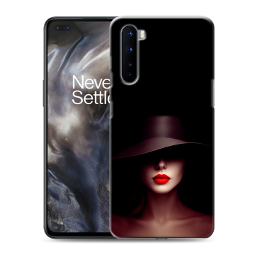 Силиконовый чехол на OnePlus Nord с принтом Девушка в шляпе Силиконовый чехол на OnePlus Nord с принтом Девушка в шляпе