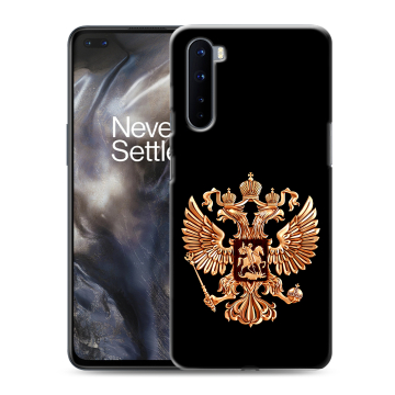 Силиконовый чехол на OnePlus Nord с принтом Герб России золотой Силиконовый чехол на OnePlus Nord с принтом Герб России золотой