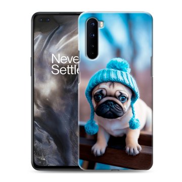 Силиконовый чехол на OnePlus Nord с принтом Мопс в шапке Силиконовый чехол на OnePlus Nord с принтом Мопс в шапке