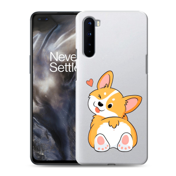 Силиконовый чехол на OnePlus Nord с принтом Корги Силиконовый чехол на OnePlus Nord с принтом Корги