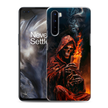 Силиконовый чехол на OnePlus Nord с принтом Скелет и карты Силиконовый чехол на OnePlus Nord с принтом Скелет и карты