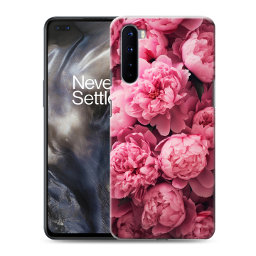 Силиконовый чехол на OnePlus Nord с принтом цветы пионы Силиконовый чехол на OnePlus Nord с принтом цветы пионы