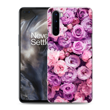 Силиконовый чехол на OnePlus Nord с принтом лавандовые розы Силиконовый чехол на OnePlus Nord с принтом лавандовые розы