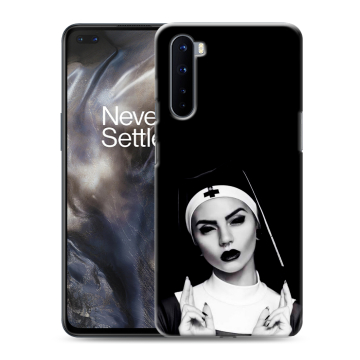 Силиконовый чехол на OnePlus Nord с принтом монашка Силиконовый чехол на OnePlus Nord с принтом монашка