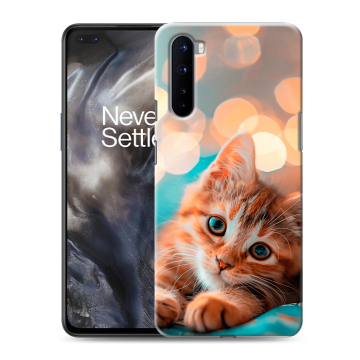 Силиконовый чехол на OnePlus Nord с принтом котик Силиконовый чехол на OnePlus Nord с принтом котик
