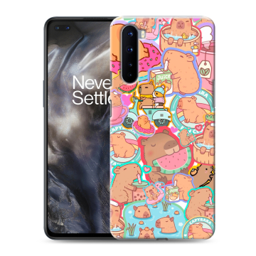 Силиконовый чехол на OnePlus Nord с принтом капибары Силиконовый чехол на OnePlus Nord с принтом капибары