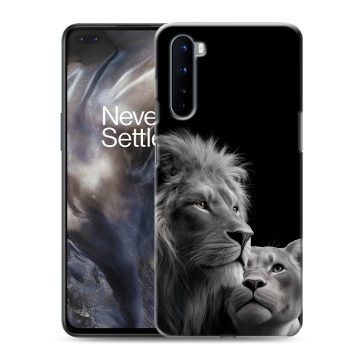 Силиконовый чехол на OnePlus Nord с принтом Лев кошки Силиконовый чехол на OnePlus Nord с принтом Лев кошки
