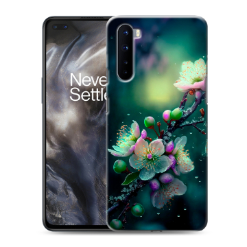 Силиконовый чехол на OnePlus Nord с принтом Цветы и мрамор Силиконовый чехол на OnePlus Nord с принтом Цветы и мрамор