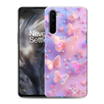 Силиконовый чехол на OnePlus Nord с принтом Бабочки Силиконовый чехол на OnePlus Nord с принтом Бабочки