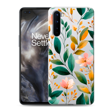 Силиконовый чехол на OnePlus Nord с принтом Цветы паттерн Силиконовый чехол на OnePlus Nord с принтом Цветы паттерн