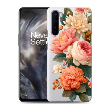 Силиконовый чехол на OnePlus Nord с принтом цветы Силиконовый чехол на OnePlus Nord с принтом цветы
