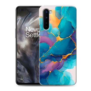 Силиконовый чехол на OnePlus Nord с принтом Мрамор блестки Силиконовый чехол на OnePlus Nord с принтом Мрамор блестки