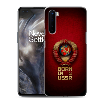 Силиконовый чехол на OnePlus Nord с принтом Флаг Герб СССР Силиконовый чехол на OnePlus Nord с принтом Флаг Герб СССР