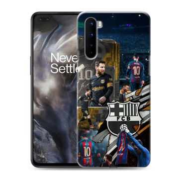 Силиконовый чехол на OnePlus Nord с принтом Messi Barcelona Силиконовый чехол на OnePlus Nord с принтом Messi Barcelona