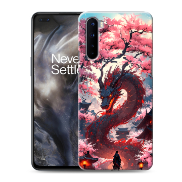 Силиконовый чехол на OnePlus Nord с принтом Дракон Японский Силиконовый чехол на OnePlus Nord с принтом Дракон Японский