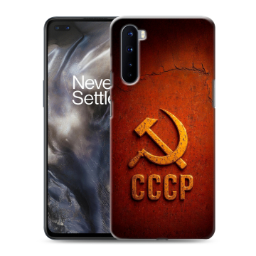 Силиконовый чехол на OnePlus Nord с принтом Флаг Герб СССР Силиконовый чехол на OnePlus Nord с принтом Флаг Герб СССР