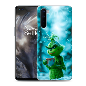Силиконовый чехол на OnePlus Nord с принтом Новый год гринч Силиконовый чехол на OnePlus Nord с принтом Новый год гринч