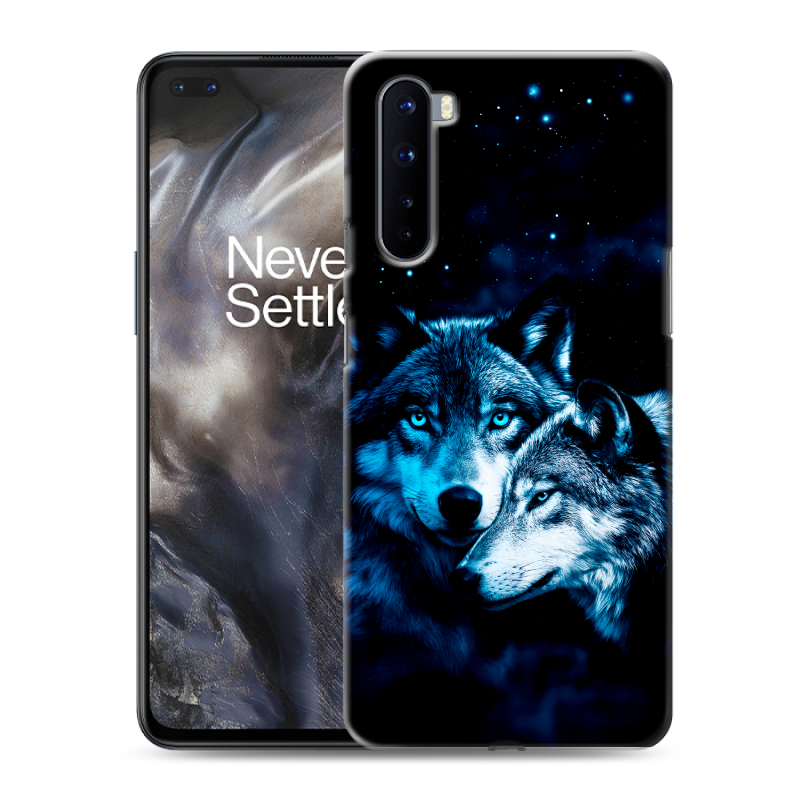 Силиконовый противоударный чехол на OnePlus Nord с принтом Волки Силиконовый противоударный чехол на OnePlus Nord с принтом Волки