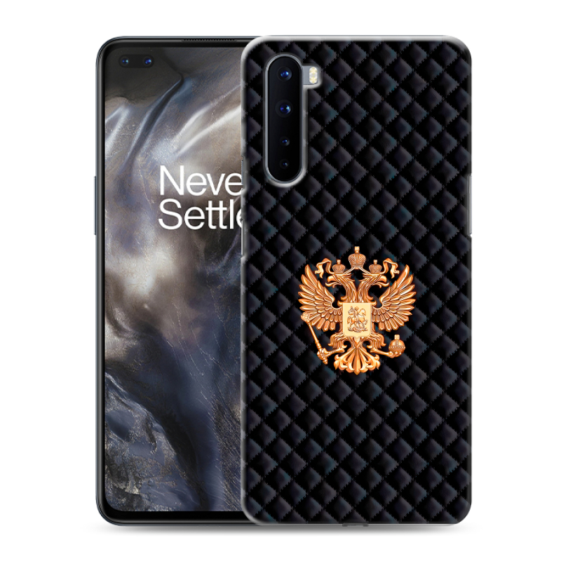 Силиконовый противоударный чехол на OnePlus Nord с принтом Герб России принт Силиконовый противоударный чехол на OnePlus Nord с принтом Герб России принт
