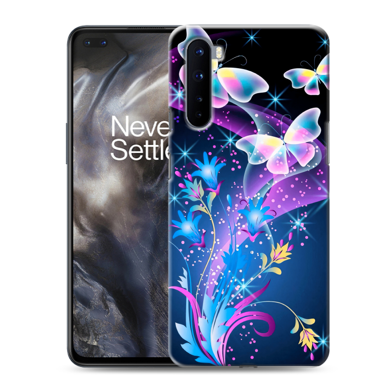 Пластиковый чехол на OnePlus Nord с принтом Бабочки Пластиковый чехол на OnePlus Nord с принтом Бабочки