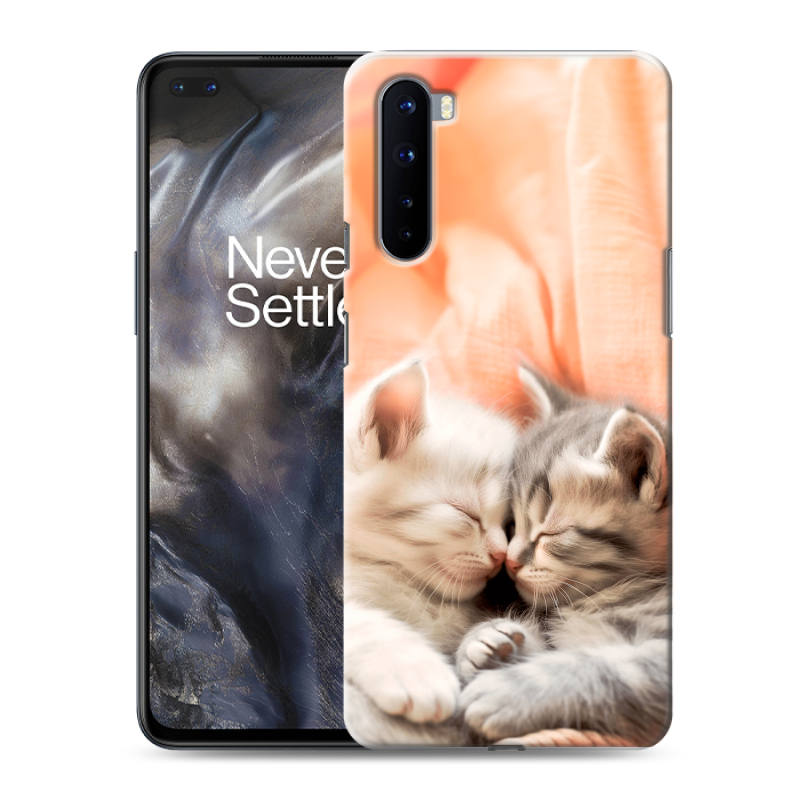 Силиконовый противоударный чехол на OnePlus Nord с принтом Котята Силиконовый противоударный чехол на OnePlus Nord с принтом Котята