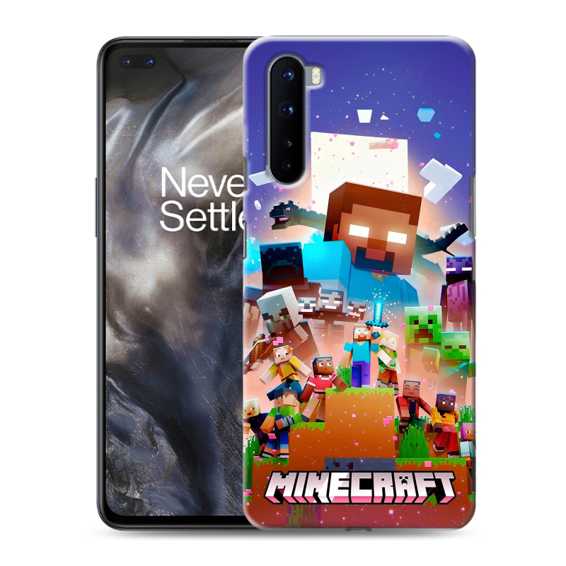 Силиконовый чехол на OnePlus Nord с принтом Майнкрафт Minecraft Силиконовый чехол на OnePlus Nord с принтом Майнкрафт Minecraft