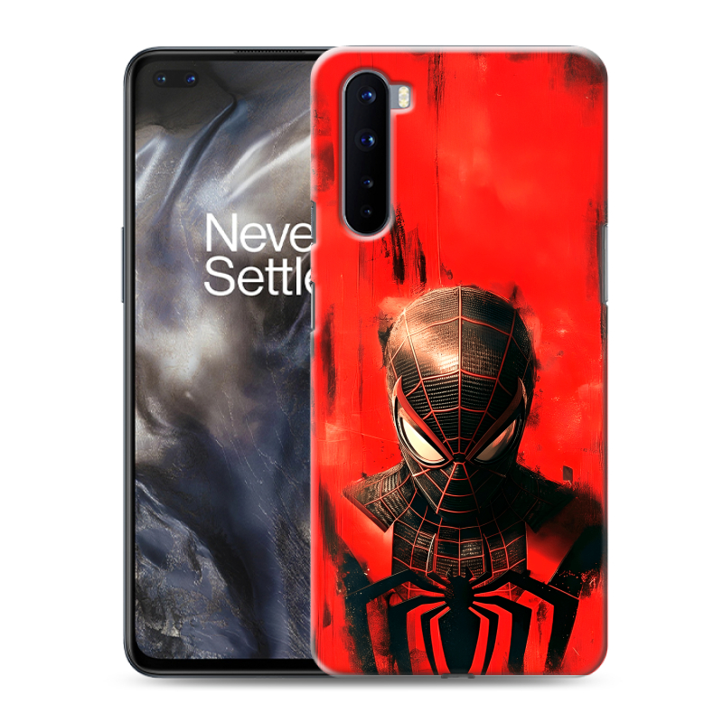 Пластиковый чехол на OnePlus Nord с принтом человек паук spiderman Пластиковый чехол на OnePlus Nord с принтом человек паук spiderman