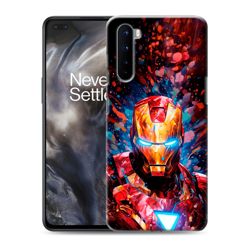 Силиконовый противоударный чехол на OnePlus Nord с принтом Железный человек Ironman Силиконовый противоударный чехол на OnePlus Nord с принтом Железный человек Ironman