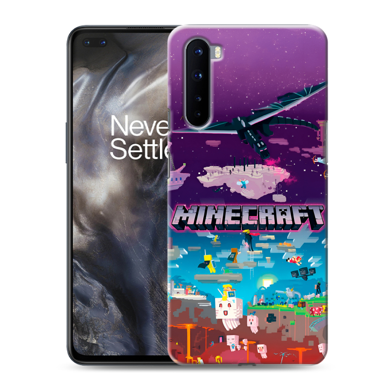 Силиконовый чехол на OnePlus Nord с принтом Майнкрафт Minecraft Силиконовый чехол на OnePlus Nord с принтом Майнкрафт Minecraft