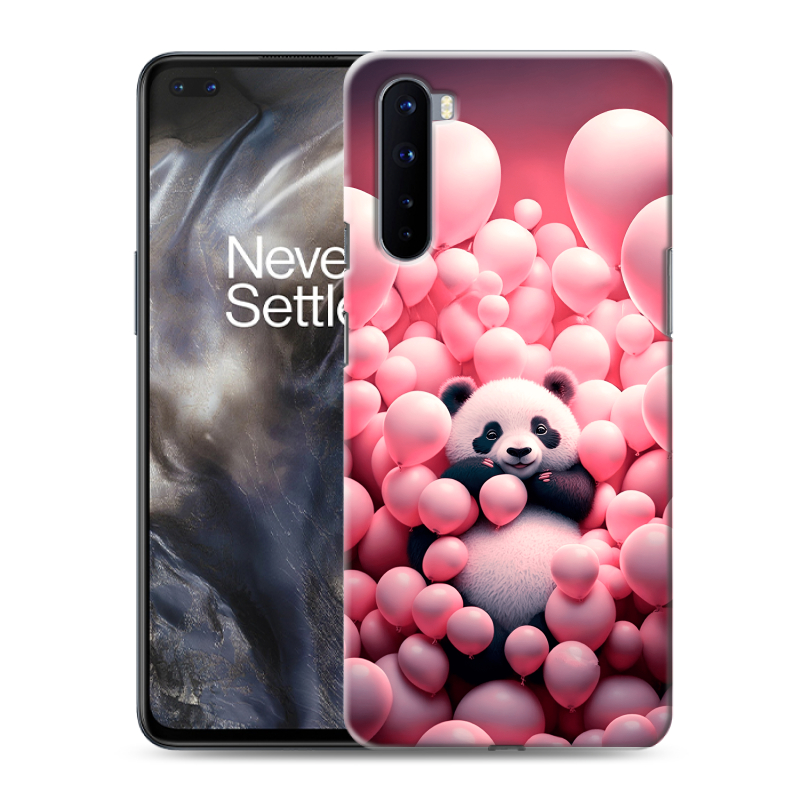 Силиконовый противоударный чехол на OnePlus Nord с принтом Панда Силиконовый противоударный чехол на OnePlus Nord с принтом Панда